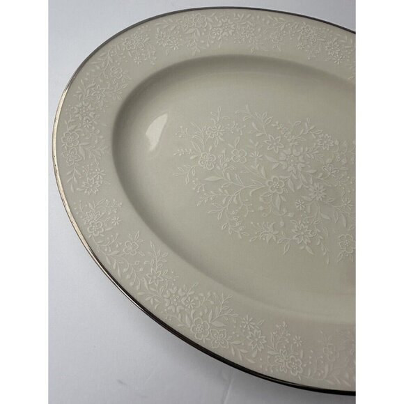 Noritake AFFECTION 11” Oval Serving Platter Ivory China Porcelain 7192 - Picture 2 of 5